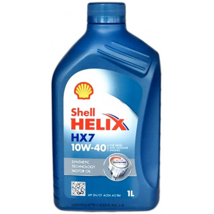 Масло моторное SHELL HELIX HX7 10W40 SN/CF, A3/B4 1L