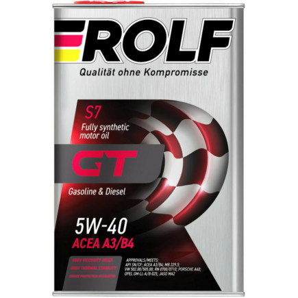 Масло моторное Rolf GT SAE 5W-40 API SN/CF 4л.