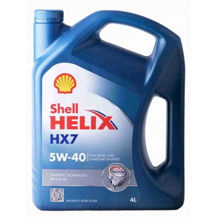 Масло моторное SHELL HELIX HX7 5W40 API SB/CF, ACEA A3/B3/B4 4л