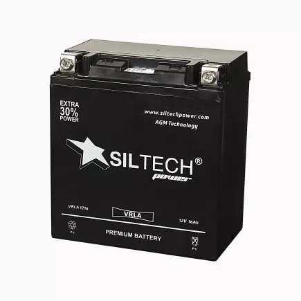 SILTECH VRLA1216 12V16Аh (YTX16-BS) (п.п.) SILTECH VRLA1216 12V16Аh (YTX16-BS) (п.п.)